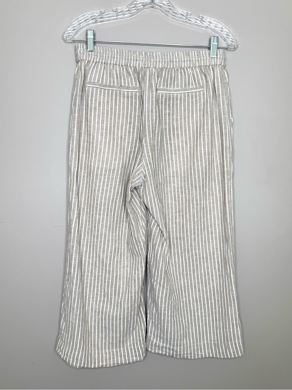beachlunchlounge striped linen crop pants - Picture 4 of 5